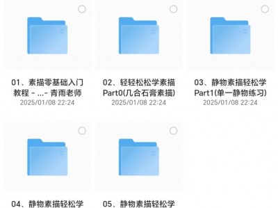 9月份在抖音花了499买的素描绘画教程，总共40G
